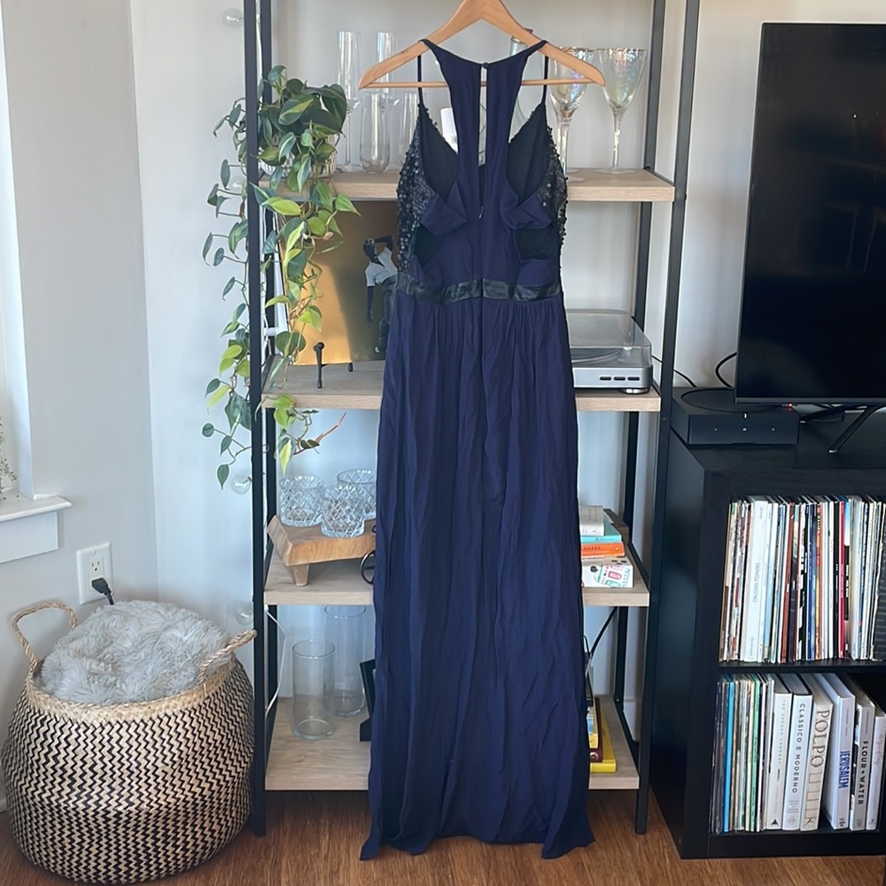 ASTR from Nordstrom Navy and Black sequin maxi dress - Picture 4 of 4